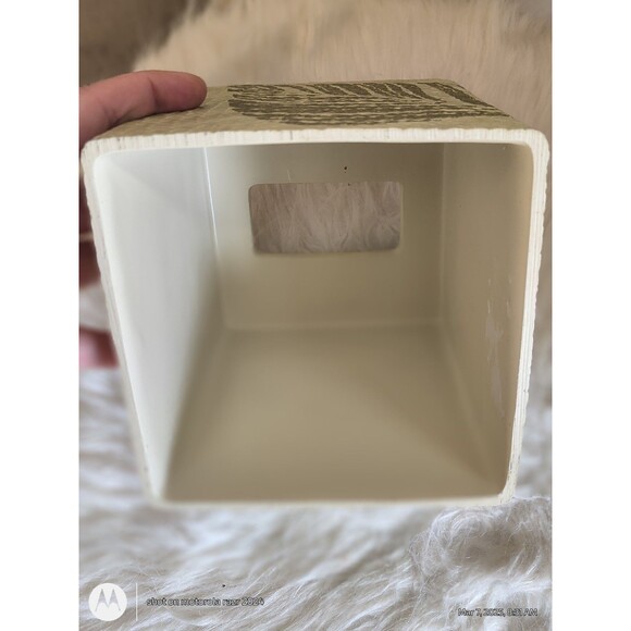 Tommy Bahama Home Montauk Drifter Green Tissue Box Cover Palm Leaf 6.5” X 5.5” - Picture 10 of 14